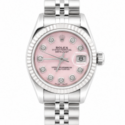 Rolex DateJust 26MM 69174 Pink MOP Dial Watch